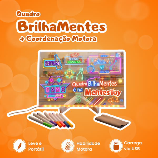 Quadro BrilhaMentes LED - Estimula os traços.